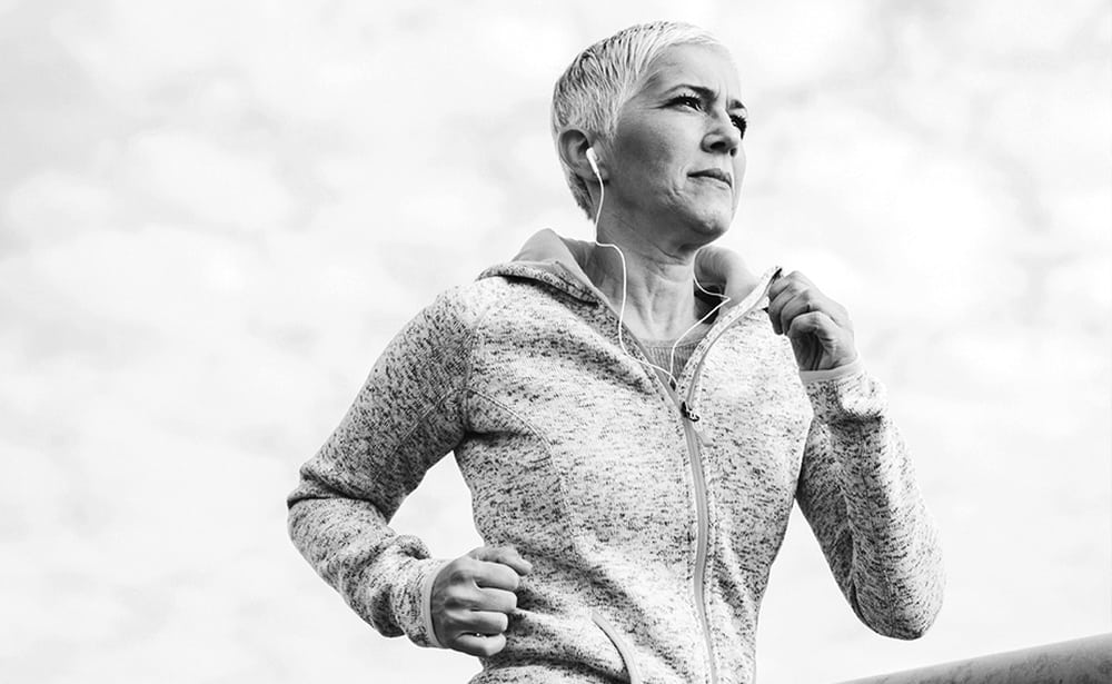 She ran a marathon with the help of a newly designed hip implant that we patented.